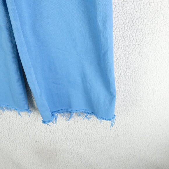 Judy Blue Jeans Womens 7 28 Blue High Rise Wide Leg Cropped Raw Hem Stretch - Picture 3 of 12